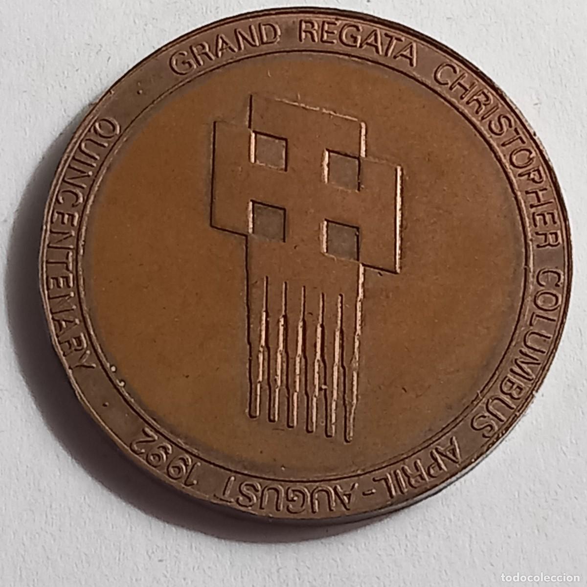 Medallas tem&aacute;ticas: Medalla gran regata Cristobal Colon 1992. - Foto 2