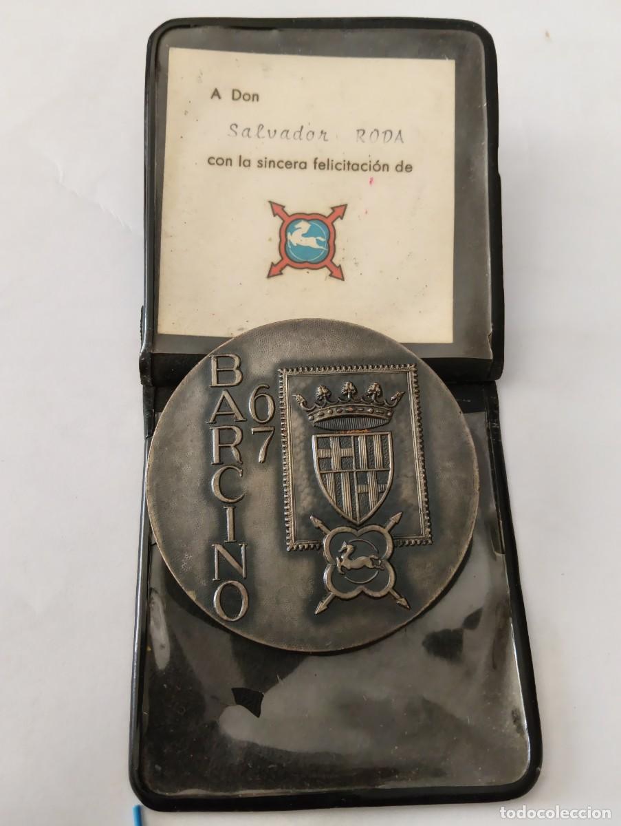 Medallas tem&aacute;ticas: MEDALLA A SALVADOR RODA SORIANO - EXPOSICION FILATELICA CLUB TENIS BARCINO 1967 - PATROCINA PEGASO