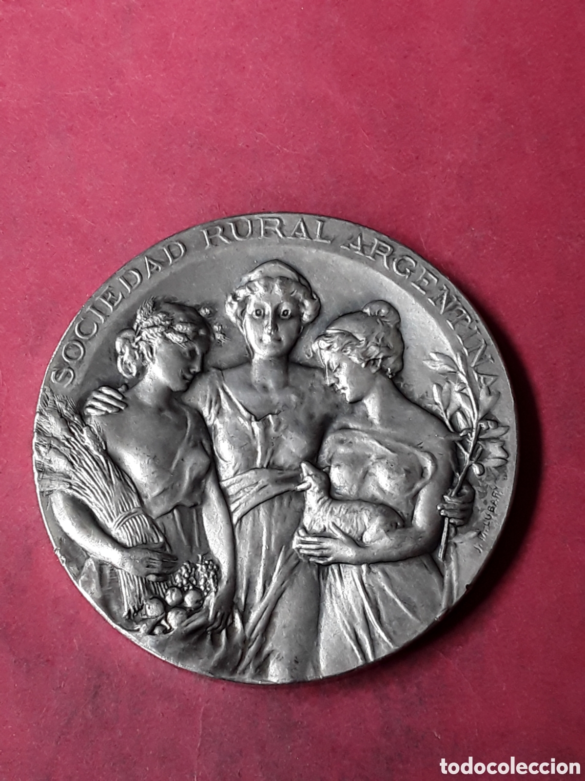 Medallas tem&aacute;ticas: MEDALLA PLATA ARGENTINA. EXPOSICION GANADERIA BUENOS AIRES.