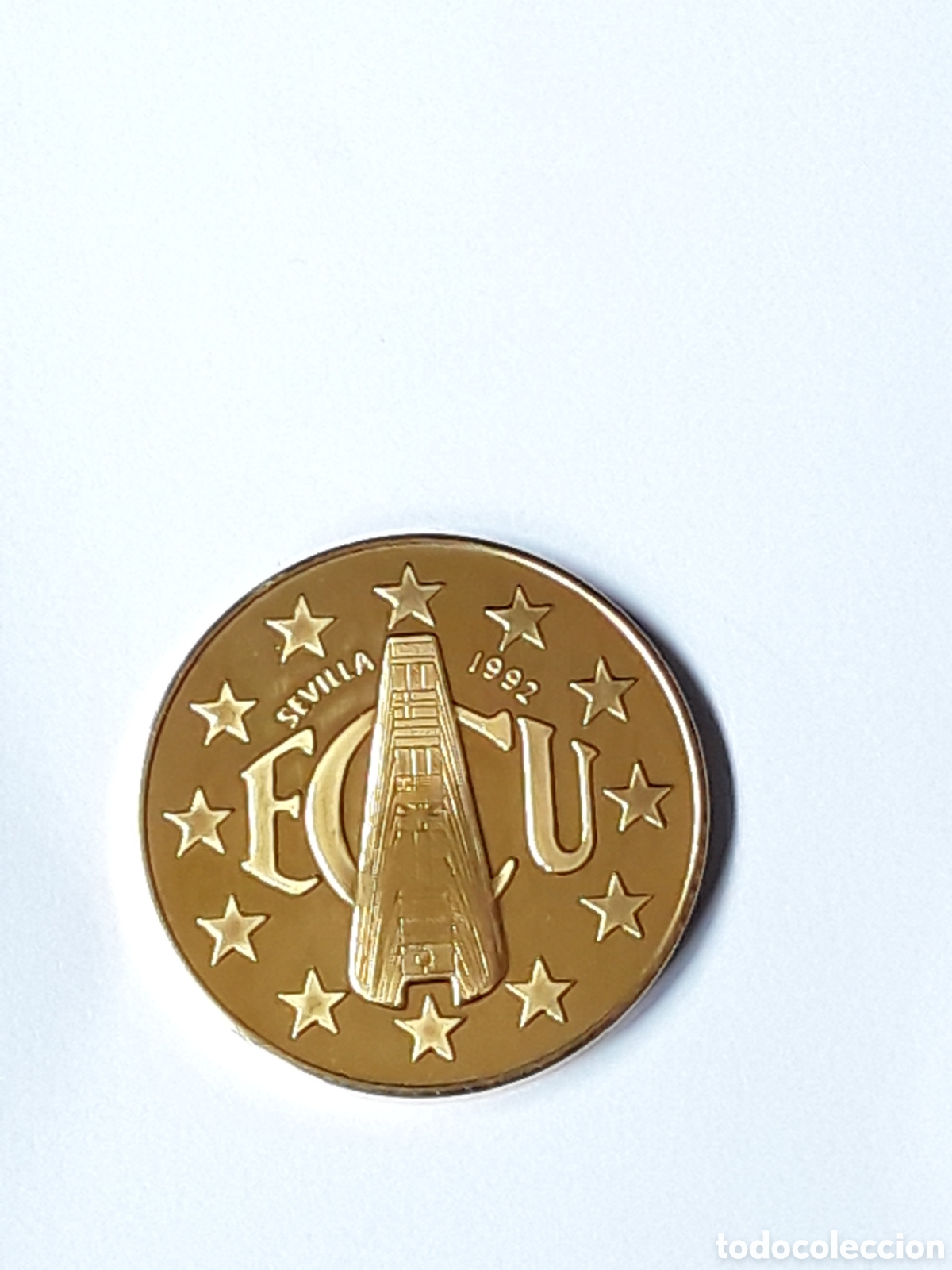 Medallas tem&aacute;ticas: EXPO 92 SEVILLA 1992 MONEDA / MEDALLA PABELL&Oacute;N COMUNIDAD EUROPEA ECU
