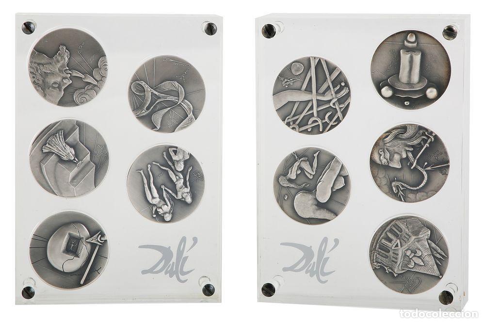 Medallas tem&aacute;ticas: DALI - MEDALLAS LOS DIEZ MANDAMIENTOS - PLATA - EN CAJA DE METACRILATO -