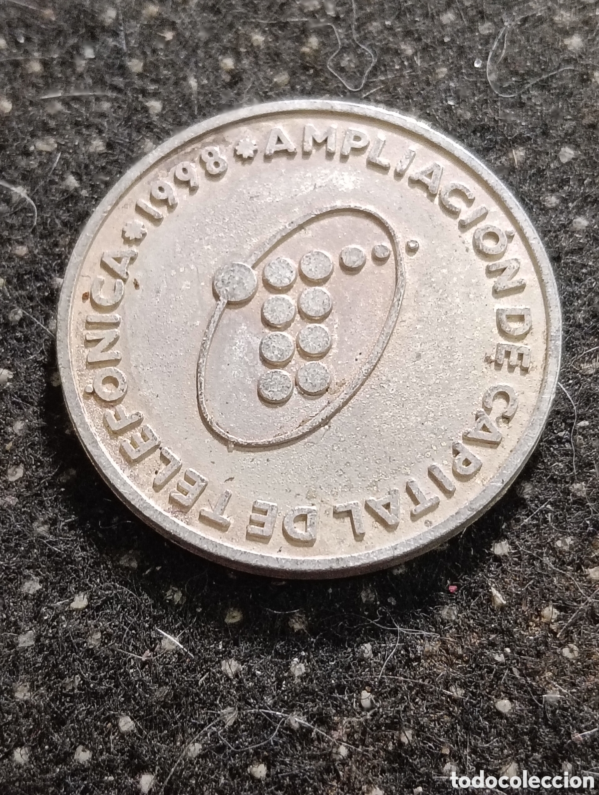Medallas tem&aacute;ticas: Amliacion de Capital de Telef&oacute;nica - Una compa&ntilde;&iacute;a sin l&iacute;mites - 1998