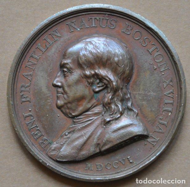 Medallas tem&aacute;ticas: MEDALLA BENJAMIN FRANKLIN NATUS BOSTON 1786