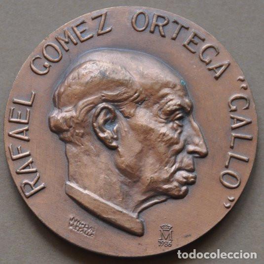 Medallas tem&aacute;ticas: MEDALLA CONMEMORATIVA - RAFAEL G&Oacute;MEZ ORTEGA &rdquo;GALLO&rdquo; - FNMT 1986