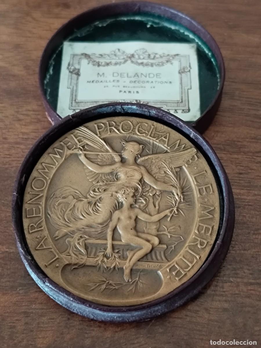 Medallas tem&aacute;ticas: Medalla en bronce Exposici&oacute;n en Dax Francia, 1933. Naud&eacute;.