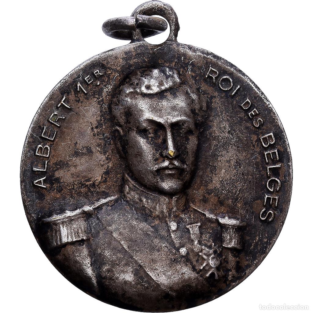 Medallas tem&aacute;ticas: [#139670] B&eacute;lgica, medalla, Albert Ier, Li&egrave;ge, d&eacute;fenseurs h&eacute;ro&iuml;ques, 1914, Plata, BC+