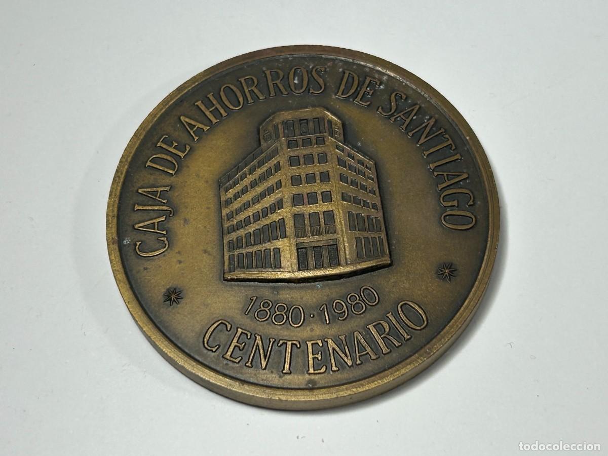 Medallas tem&aacute;ticas: MEDALLA CENTENARIO CAJA DE AHORROS DE SANTIAGO 1880-1980