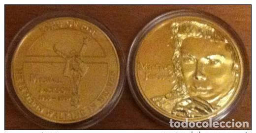 Medallas tem&aacute;ticas: MEDALLA DE ORO MICHAEL JACKSON VERGOLDET KING OF POP M&Uuml;NZE GOLD MODEL 1