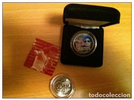 Medallas tem&aacute;ticas: MONEDA OFICIAL DEL REY POP COLOREADA DE UN CUARTO D&Oacute;LAR MICHAEL JACKSON