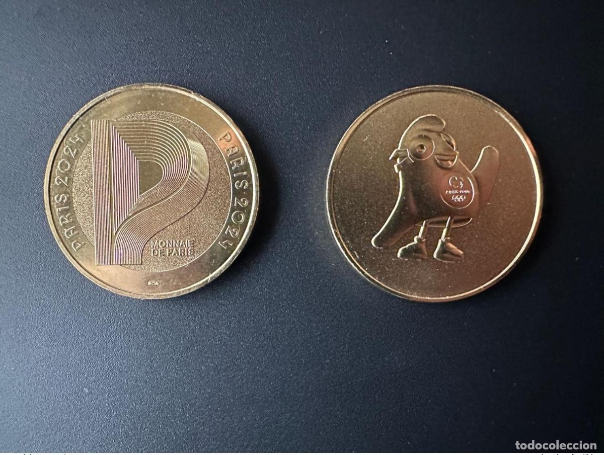 Medallas tem&aacute;ticas: Moneda de Par&iacute;s 2021 2024 Juegos Ol&iacute;mpicos Francia Jeton Souvenir Mascota