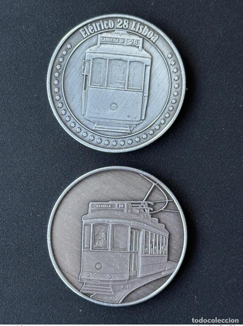M&eacute;dailles th&eacute;matiques: Medalla de recuerdo plata Eletrico 28 Lisboa
