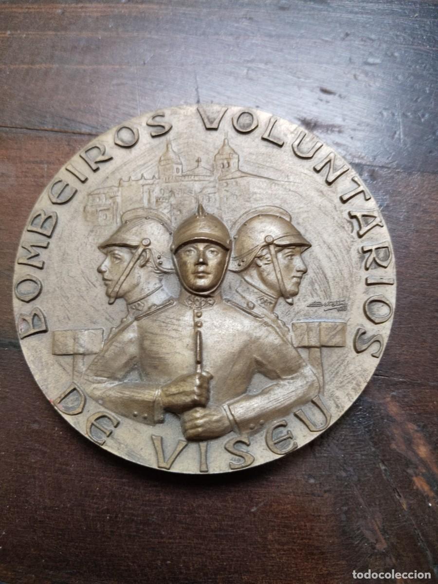 Medallas tem&aacute;ticas: Bombeiros Voluntarios de Viseu, Portugal. Bomberos.