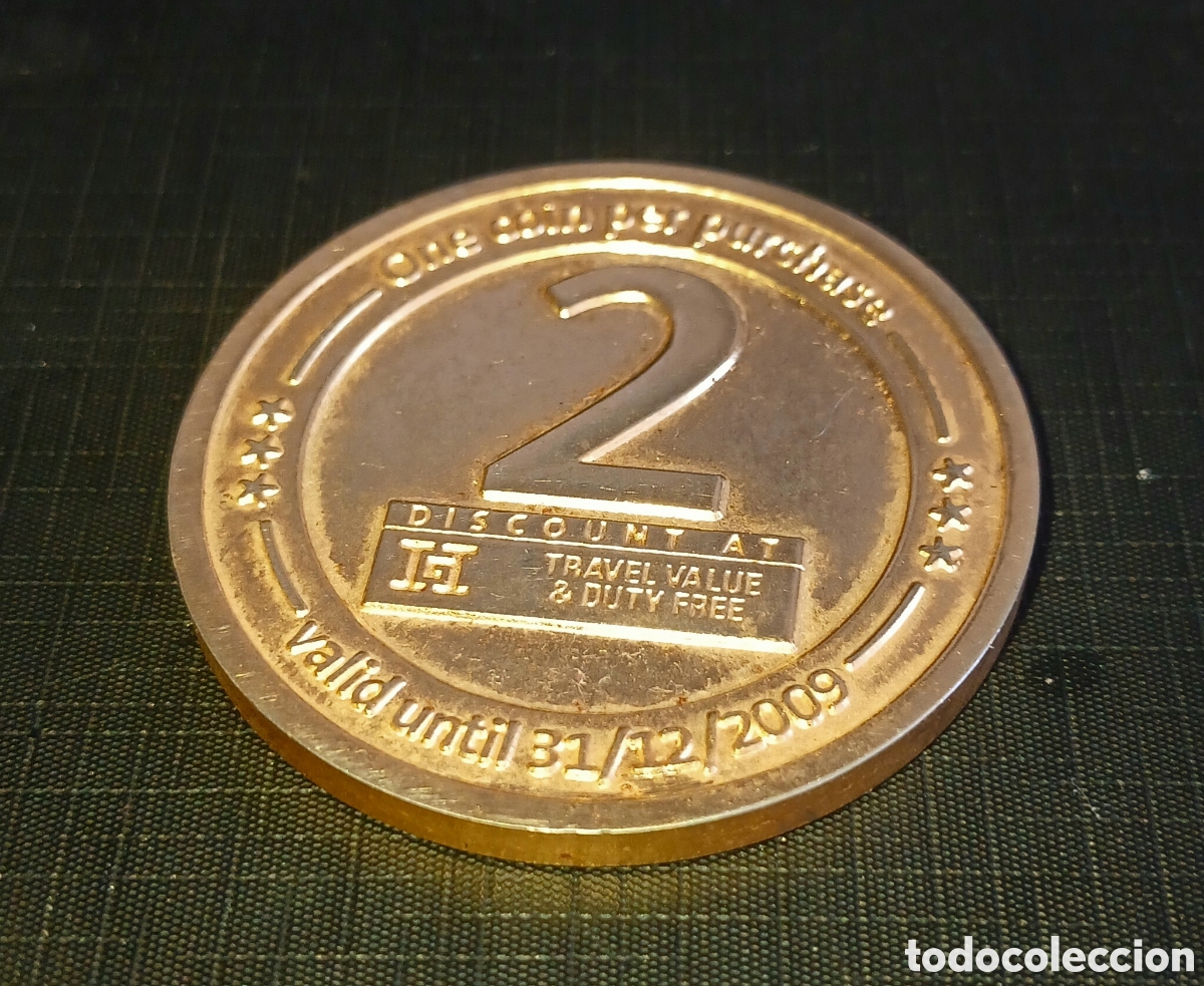 Medallas tem&aacute;ticas: Moneda Token Medalla Jeton Publicitario Lufthansa 2 Euros Discount Duty Free Frankfurt Airport 2009