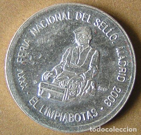 Medallas tem&aacute;ticas: MEDALLA DE PLATA - XXXV FERIA NACIONAL DEL SELLO MADRID 2003 - EL LIMPIABOTAS