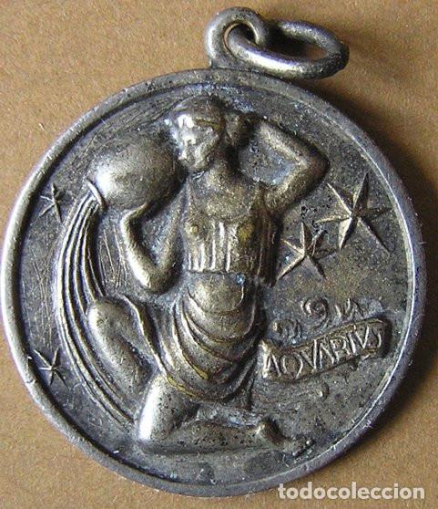 Medallas tem&aacute;ticas: MEDALLA DEL SIGNO DEL ZOD&Iacute;ACO ACUARIO - SELLO DE ASESA