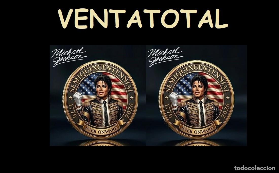 Medallas tem&aacute;ticas: MEDALLA TIPO MONEDA ORO (HOMENAJE A MICHAEL JACKSON EL REY DEL POP )DENTRO LA DESCRIPCION COMPLETA