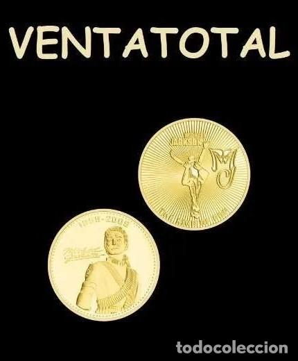 Medallas tem&aacute;ticas: MEDALLA TIPO MONEDA ORO (HOMENAJE A MICHAEL JACKSON EL REY DEL POP )DENTRO LA DESCRIPCION COMPLETA