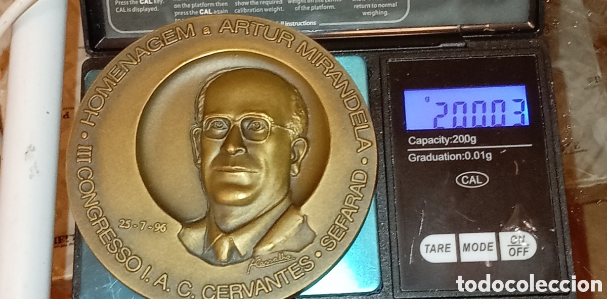 Medallas tem&aacute;ticas: MEDALLA BRONCE 200g - SEFARAD 1996 - FIRMADA J. CARVALHO (Tem&aacute;tica Sefard&iacute;)