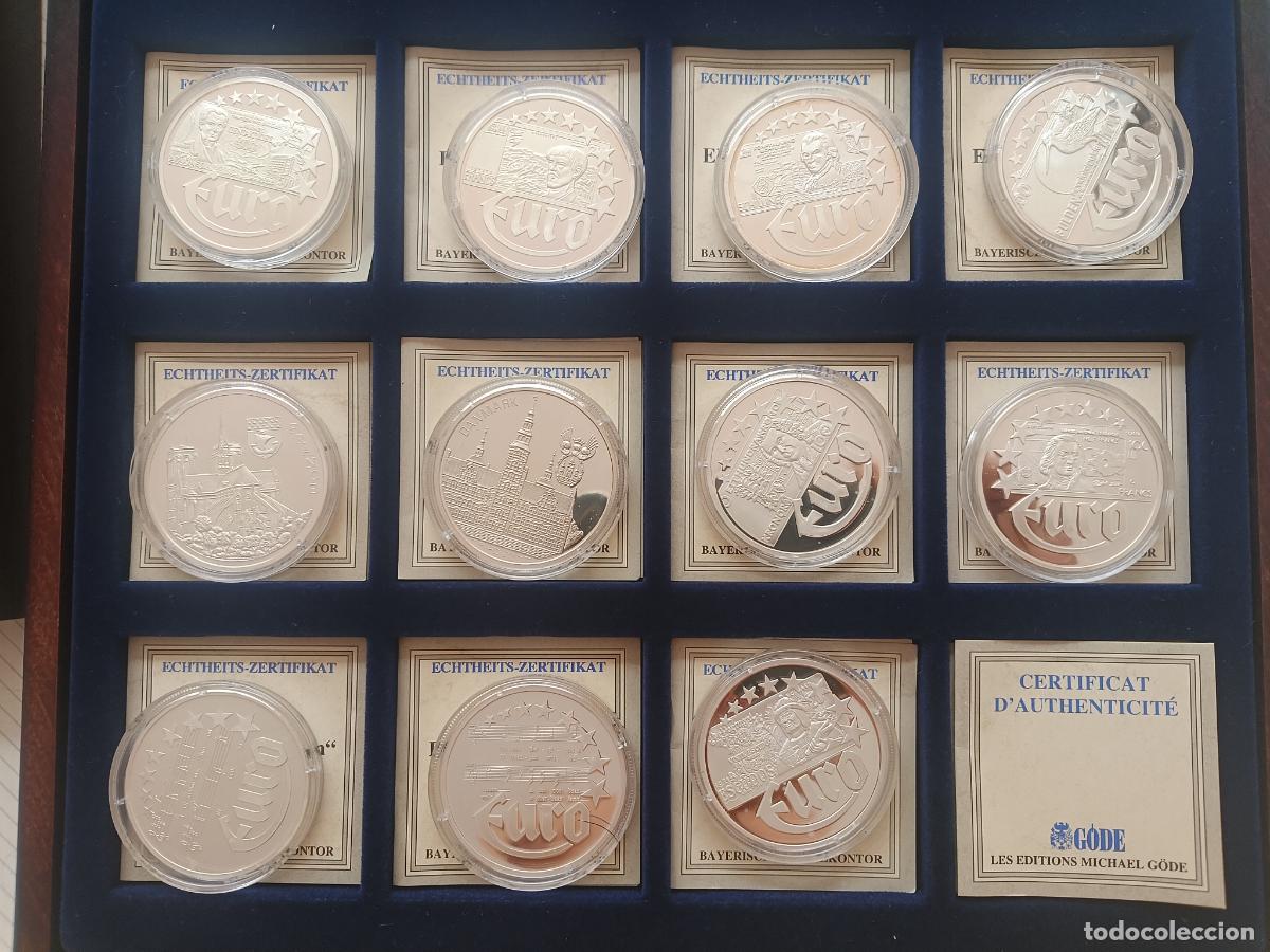 Medallas tem&aacute;ticas: 11 medallas de plata pura 999 (220 gramos) Les &eacute;ditions de Michael G&ouml;de en caja. Monumentos
