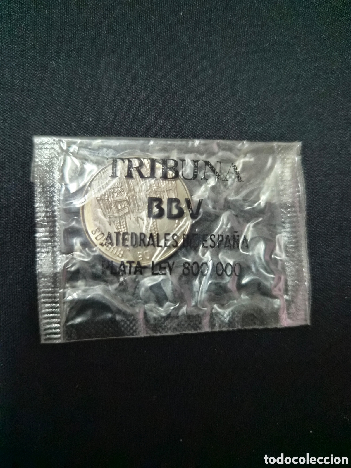 Medallas tem&aacute;ticas: Ficha BBV &ndash; Plata 800 &ndash; Tribuna BBV en bl&iacute;ster original