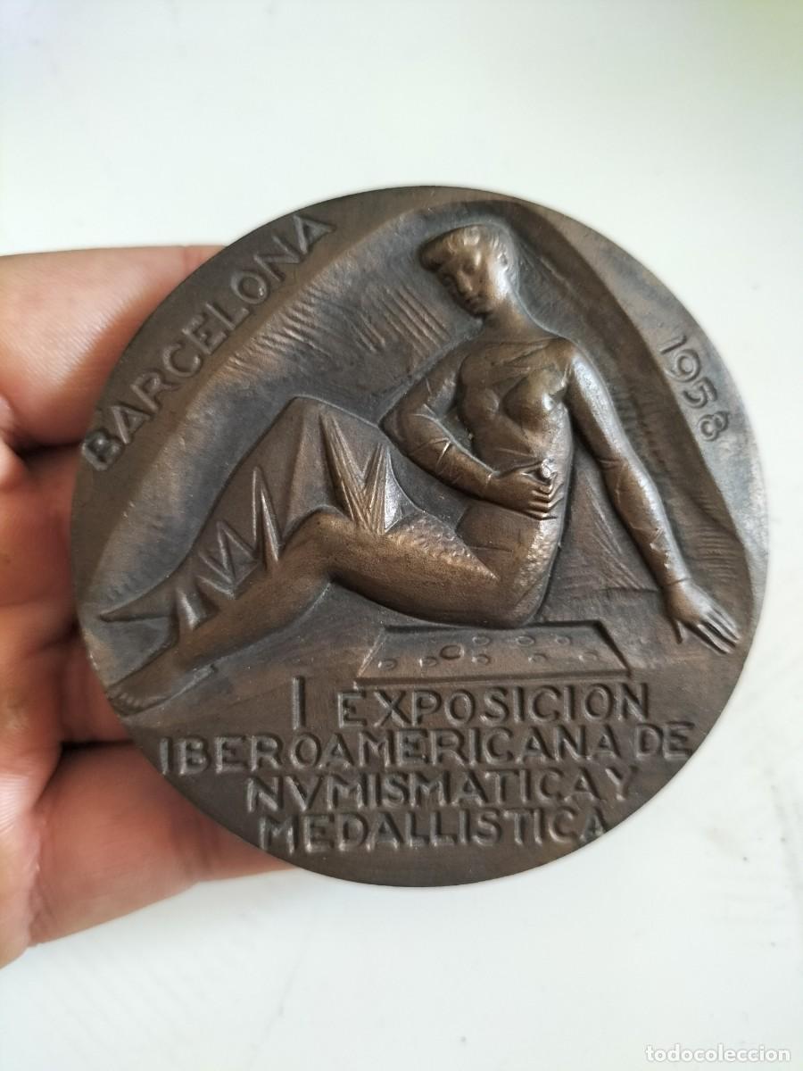 Medallas tem&aacute;ticas: Medalla I Exposici&oacute;n Iberoamericana de Numism&aacute;tica y Medall&iacute;stica. Barcelona 1958 - Di&aacute;m 75 Mm