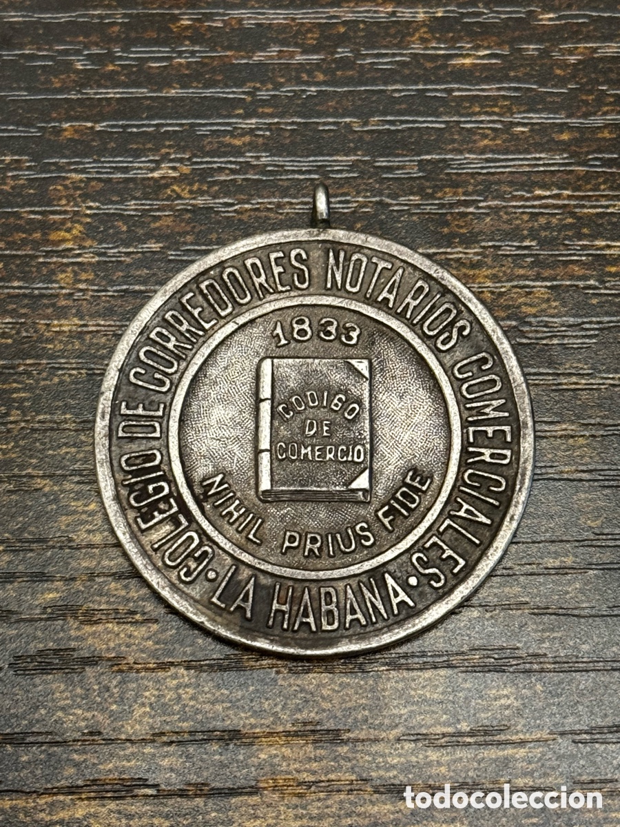 Medallas tem&aacute;ticas: Medalla del Colegio de Corredores Notarios de la Habana. Cuba. Plata 194-