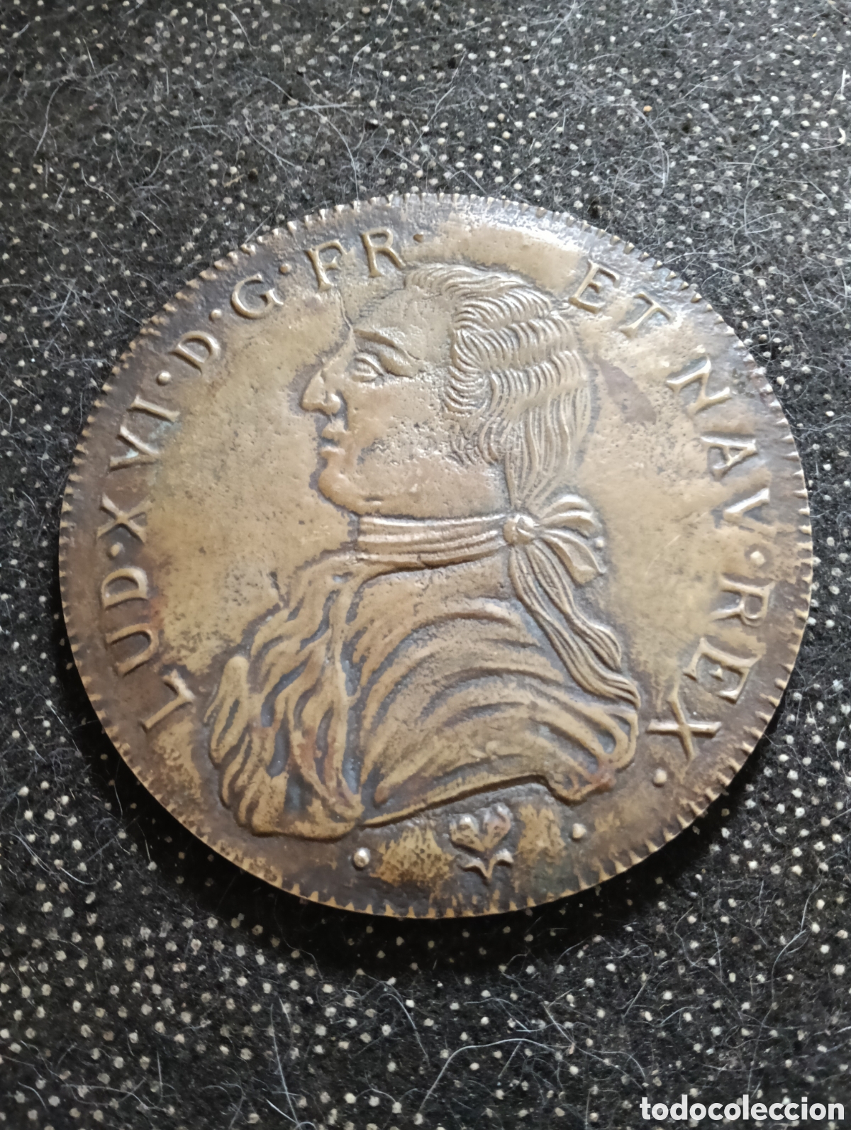 Medallas tem&aacute;ticas: Reproducci&oacute;n de una medalla de Luis XVI, que parece corresponder a las series con la leyenda &laquo;LUD &bull;