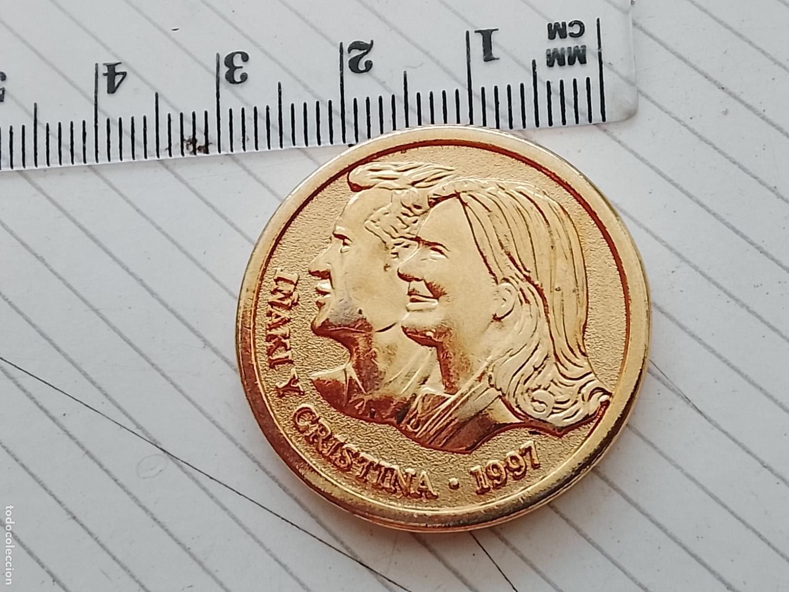 Medallas tem&aacute;ticas: MEDALLA CONMEMORATIVA - I&ntilde;aki Urdangar&iacute;n - Infanta Cristina - Enlace Boda real Barcelona 1997 ESPA&Ntilde;A
