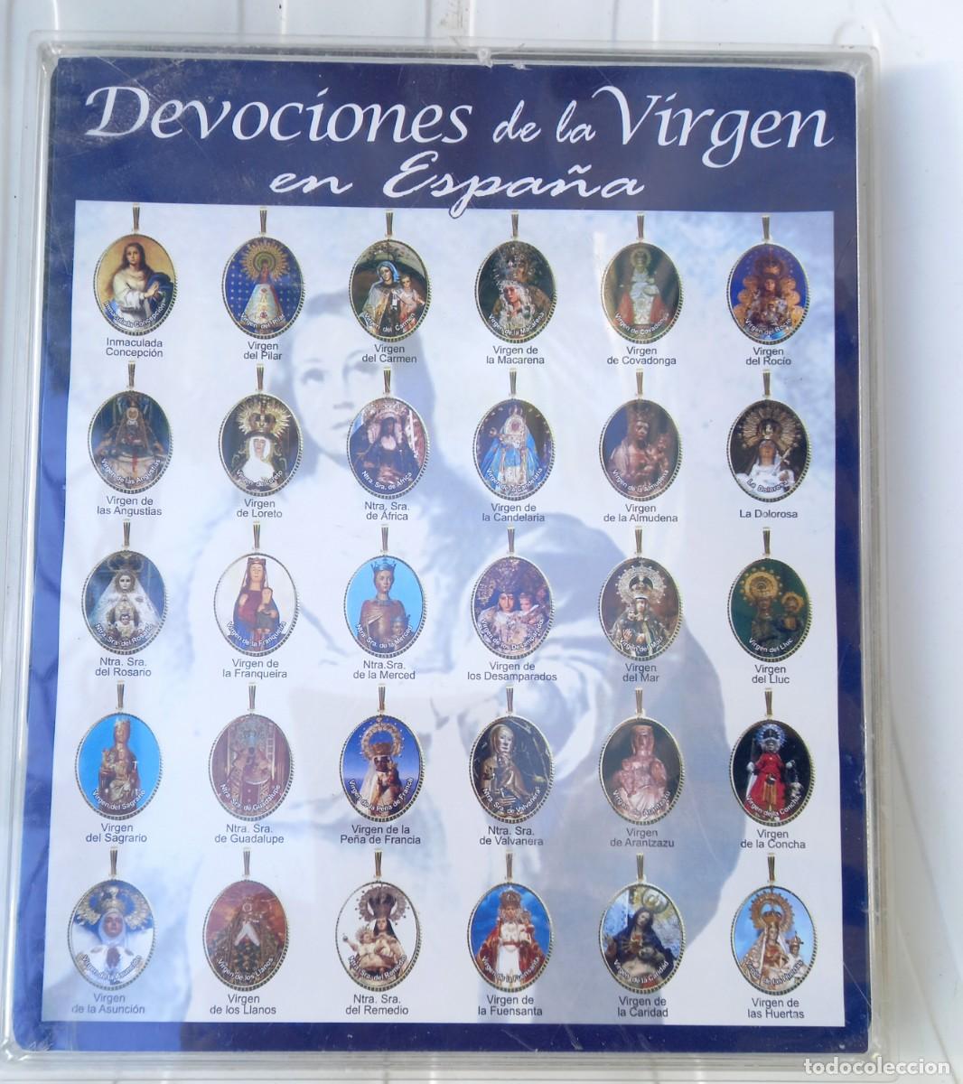 Medallas tem&aacute;ticas: 30 medallas policromadas en esmalte de las principales Virgenes de Espa&ntilde;a , en su estuche original