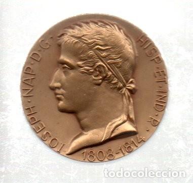 Medallas tem&aacute;ticas: MEDALLA CONMEMORATIVA - JOSEPH NAP. 1808-814 - CALICO EDITORES BARCELONA 1968 BRONCE