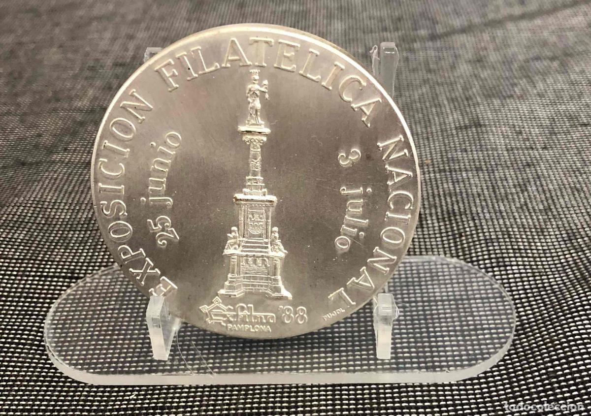 Medallas tem&aacute;ticas: MONEDA MEDALLA EXPOSICION FILATELICA NACIONAL PAMPLONA 25 JUNIO-3 JULIO 1988
