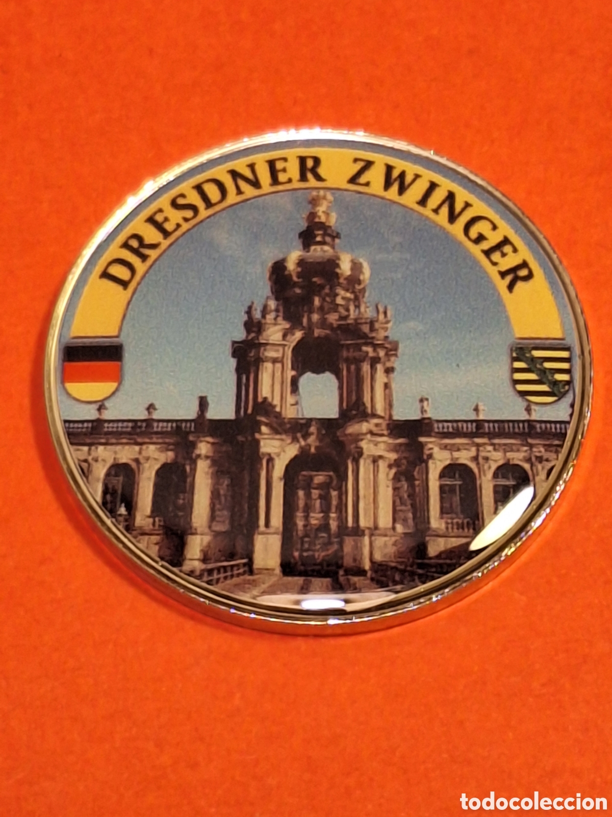 Medallas tem&aacute;ticas: Medalla Alemania Dresdner Zwinger &ndash; Dresden &ndash; Sachsen &ndash; 38 mm &ndash; Color