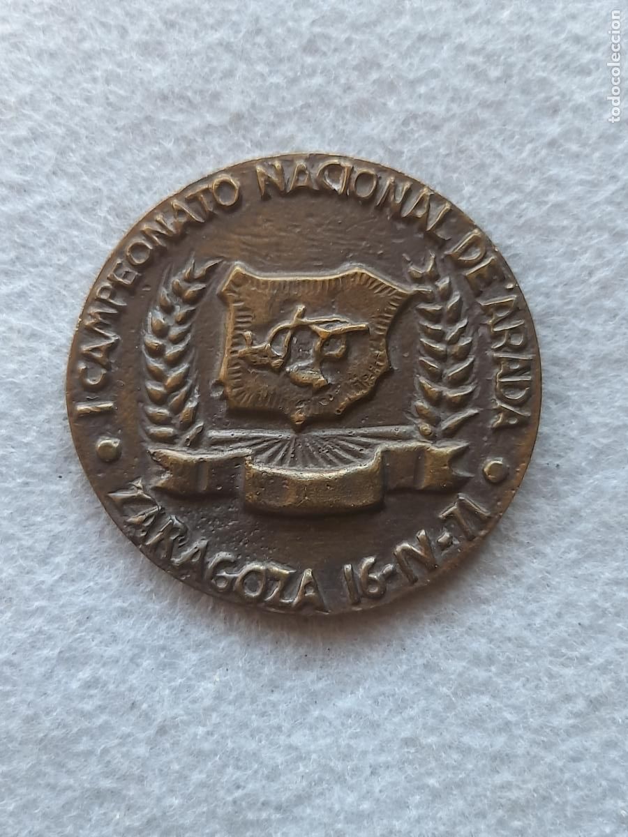 Thematische Medaillen: Medalla I Campeonato Nacional de Arada. Zaragoza, 16 - IV - 1971.