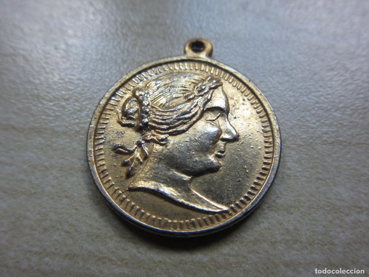 Medalhas tem&aacute;ticas: Medalla dorada con Isabel II Tipo moneda Di&aacute;metro 1,7 cm
