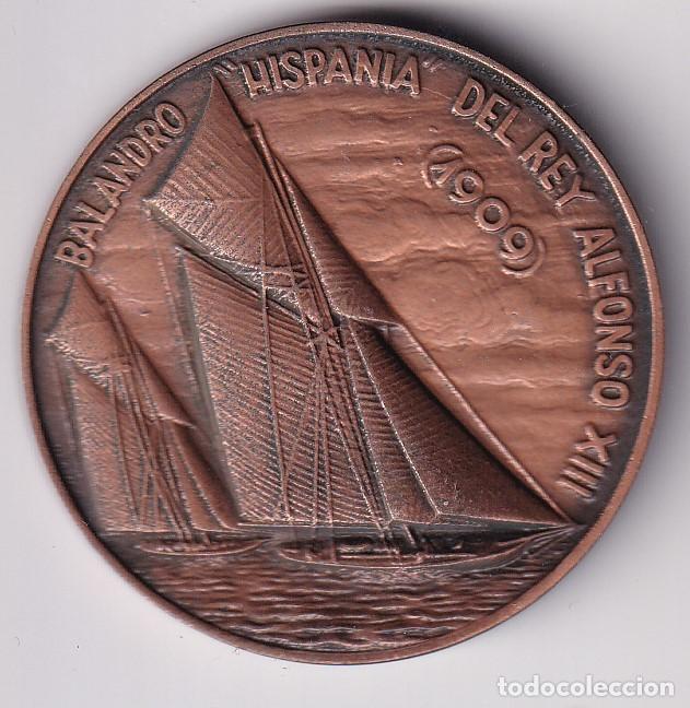 Medalhas tem&aacute;ticas: MEDALLA SALON NAUTICO DE BARCELONA 1993 - BALANDRO HISPANIA DEL REY ALFONSO XIII - 19 - DIAMETRO 5cm