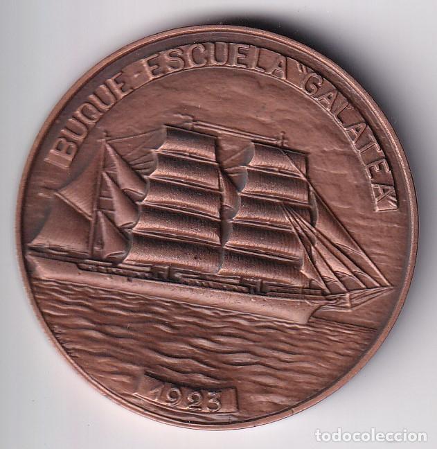 Medalhas tem&aacute;ticas: MEDALLA SALON NAUTICO DE BARCELONA 1994 - BUQUE ESCUELA GALATEA 1923 - DIAMETRO 5cm