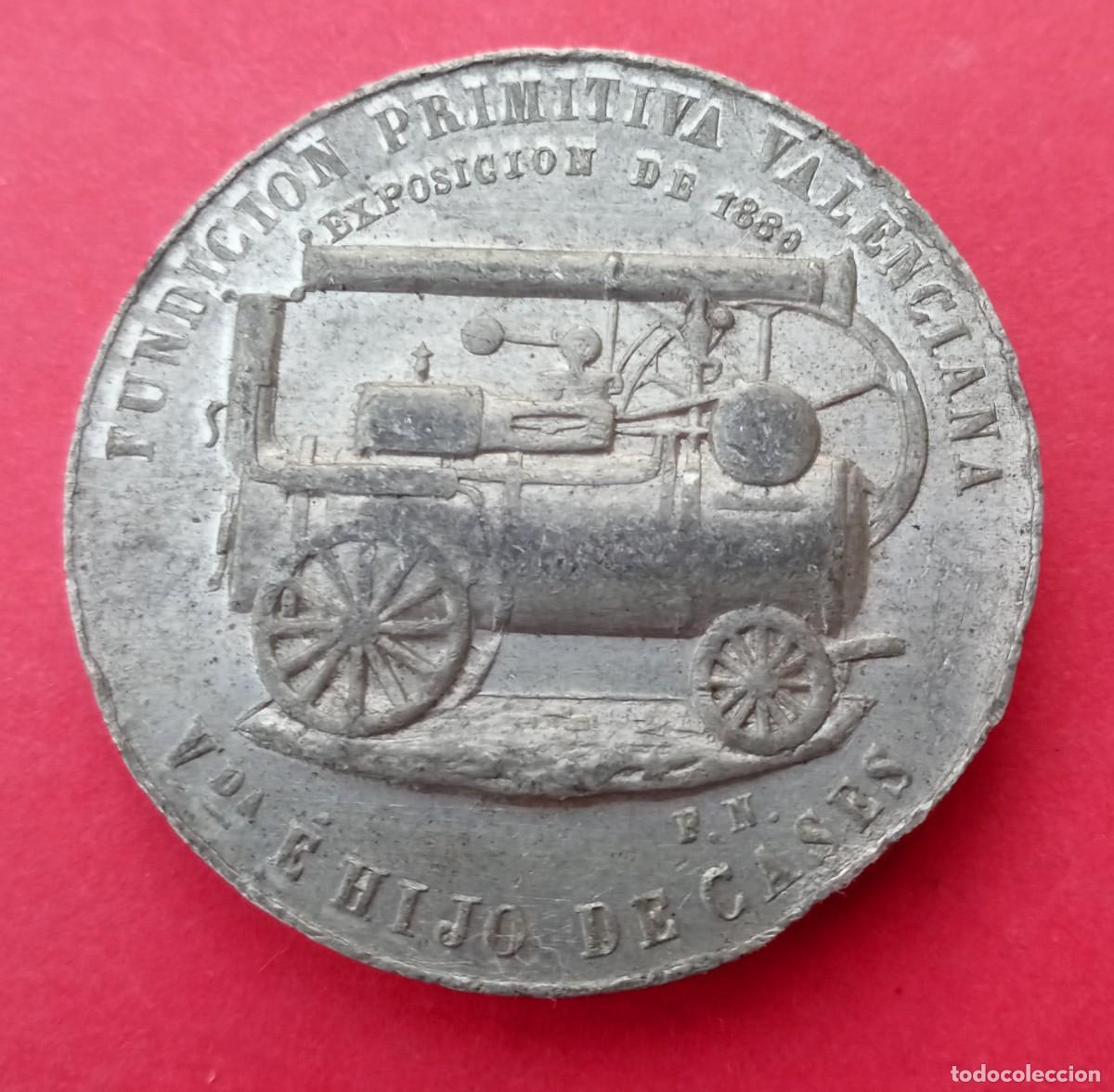 Medallas tem&aacute;ticas: Medalla Fundici&oacute;n Primitiva Valenciana. Exposici&oacute;n Nacional 1880. Valencia.