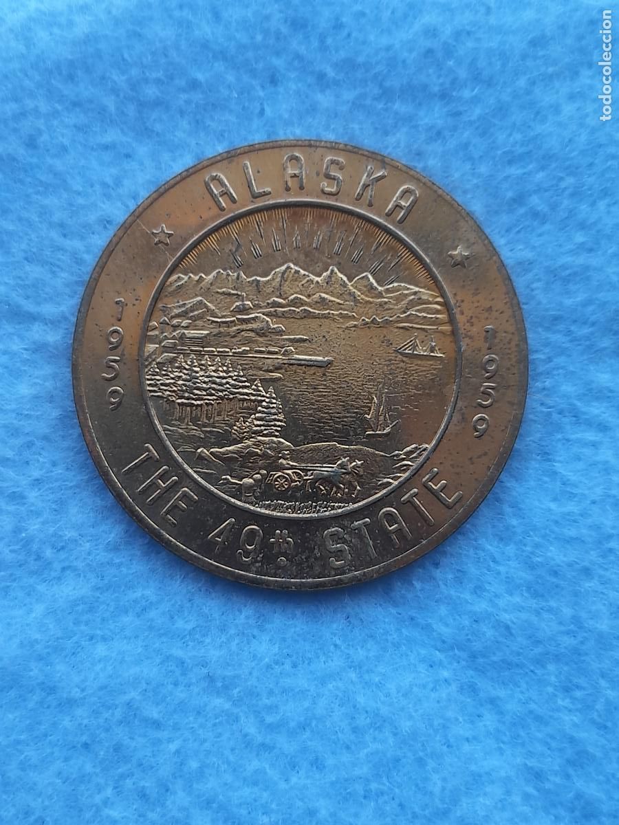 Medaglie tematiche: Medalla Alaska. Estado n&ordm; 49. A&ntilde;o 1959. USA.