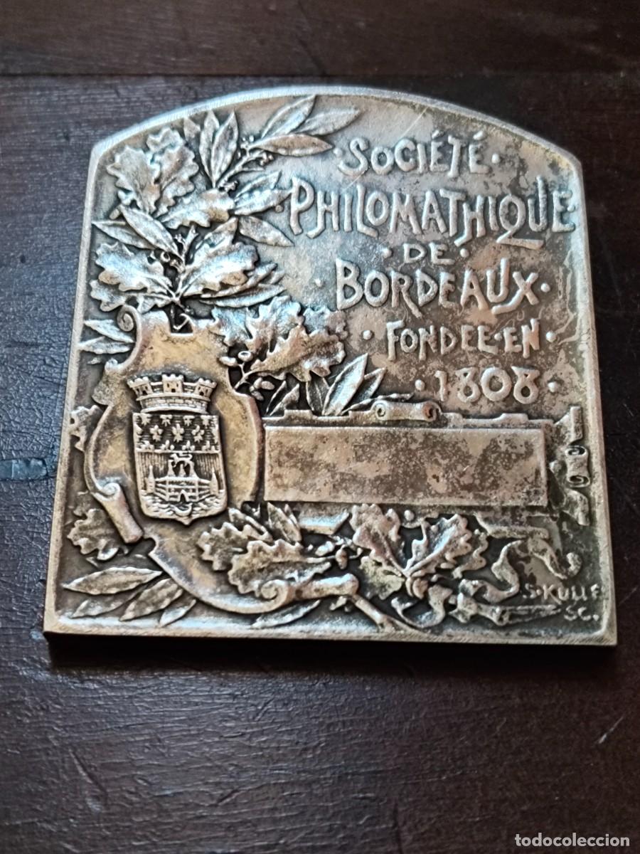 Medallas tem&aacute;ticas: Medalla Societ&eacute; Philomathique (Amantes del Conocimiento) de Bordeaux 1808. Original.
