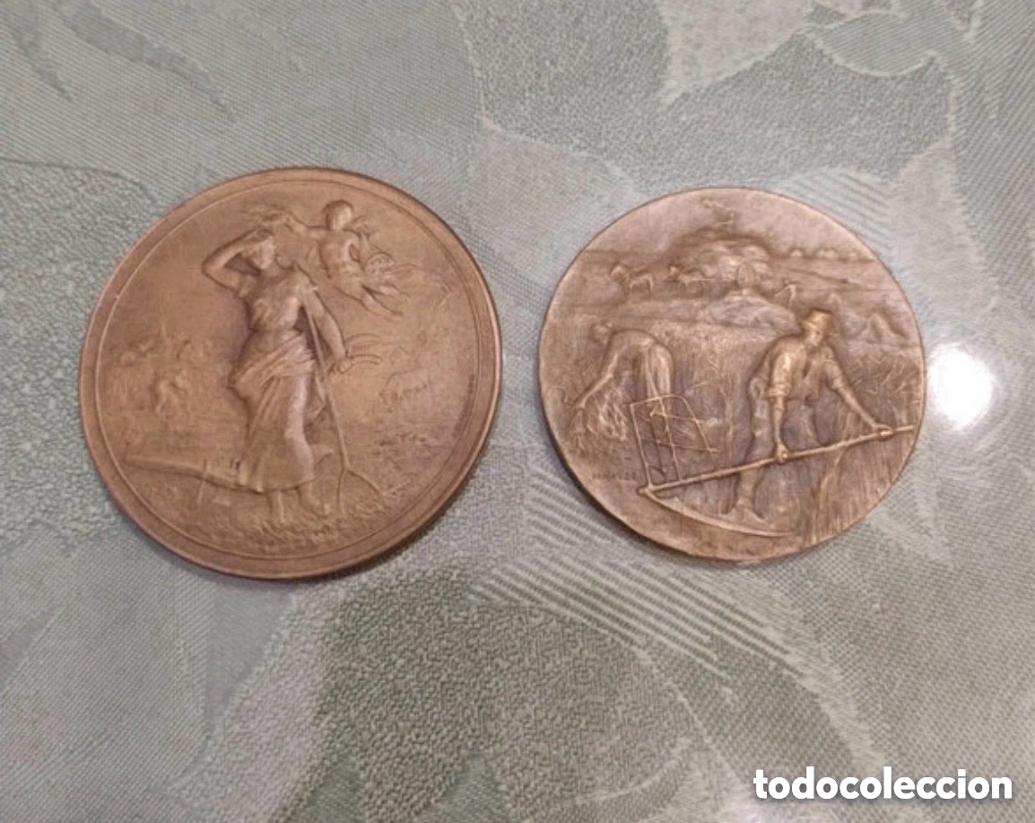 Medallas tem&aacute;ticas: Antiguas medallas agricultura ppios siglo XX (A5)