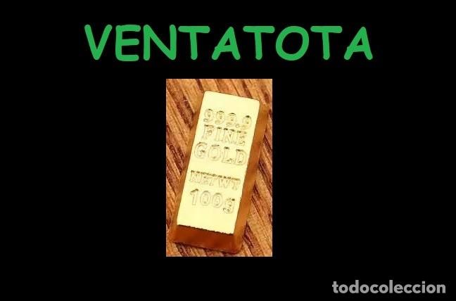 Medallas tem&aacute;ticas: LUJO LINGOTE DE ORO DE 24 KILATES LAMINADO 1,5X0,5 CENTIMETROS PESO DE 1 LINGOTE 1 GRAM