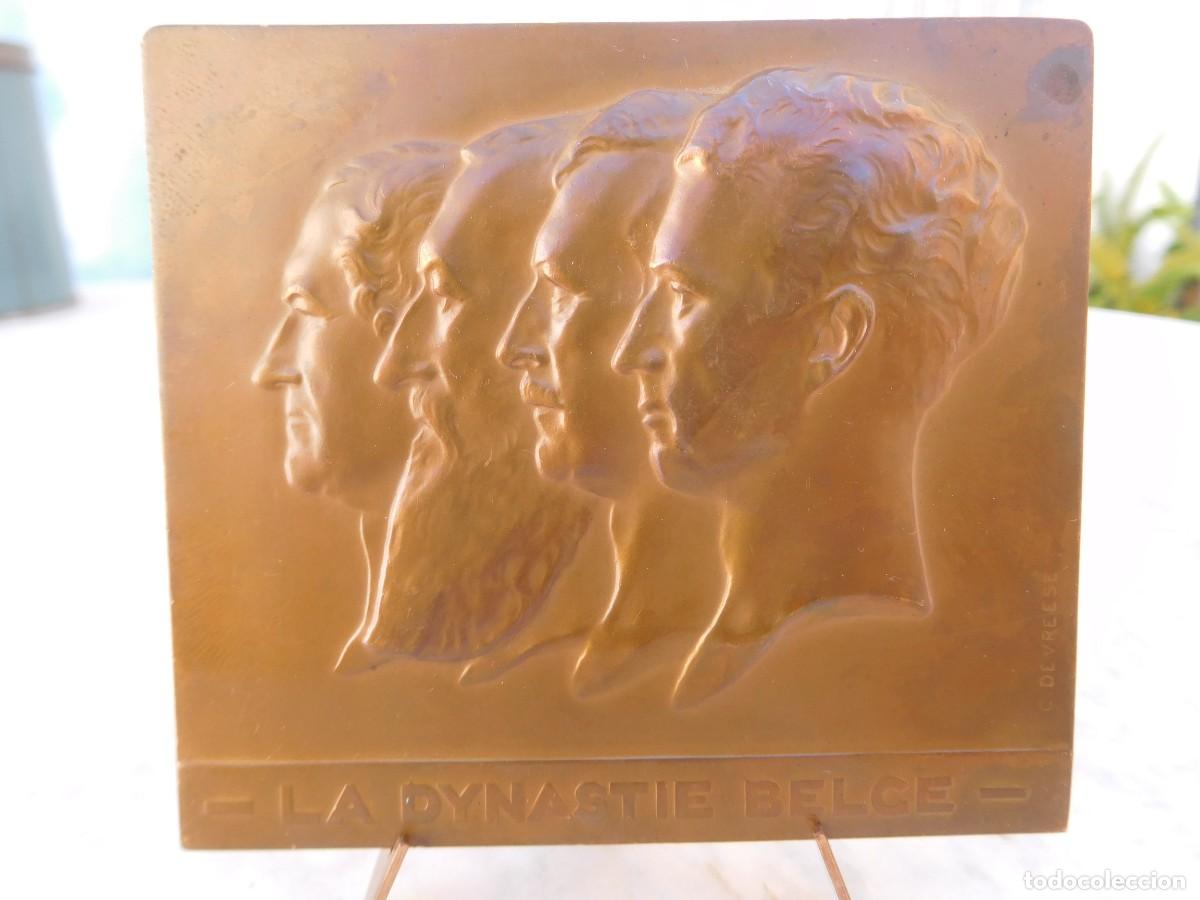 Medallas tem&aacute;ticas: Medalla de bronce. Federation nationale des militaires mutiles 1939. la dynastie belge. G. Devreese