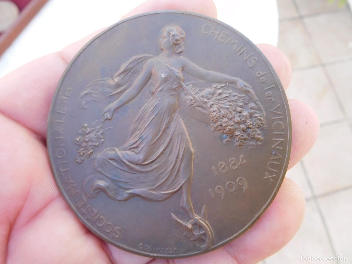M&eacute;dailles th&eacute;matiques: Medalla de bronce. Soci&eacute;t&eacute; nationale des chemins de fer Vicinaux 1909. G. Devreese
