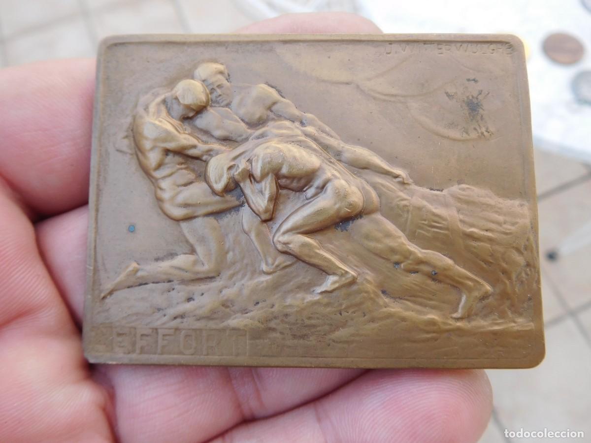 Medallas tem&aacute;ticas: Medalla de bronce. L'effort (El esfuerzo) J. Witterwulghe
