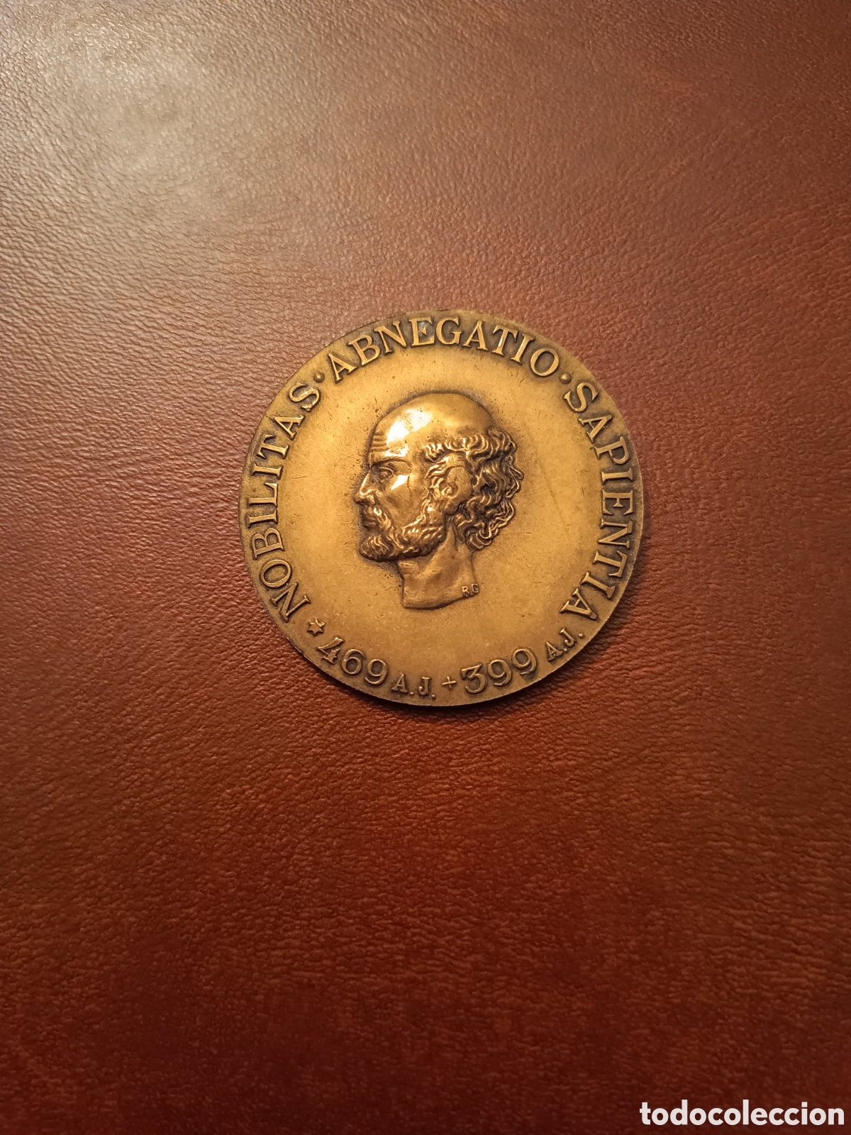 Medallas tem&aacute;ticas: MEDALLA DE BRONCE - S&Oacute;CRATES - NOBILITAS ABNEGATIO SAPIENTIA - ROCHE 1896