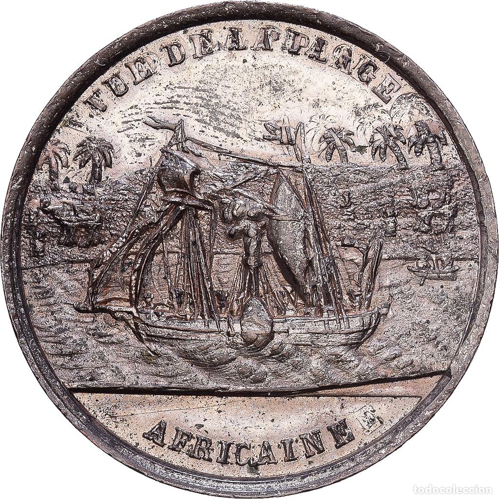 Medallas tem&aacute;ticas: [#1215624] Algeria, medalla, D&eacute;barquement des Colons &agrave; Arzew, 1848, Plata chapada en