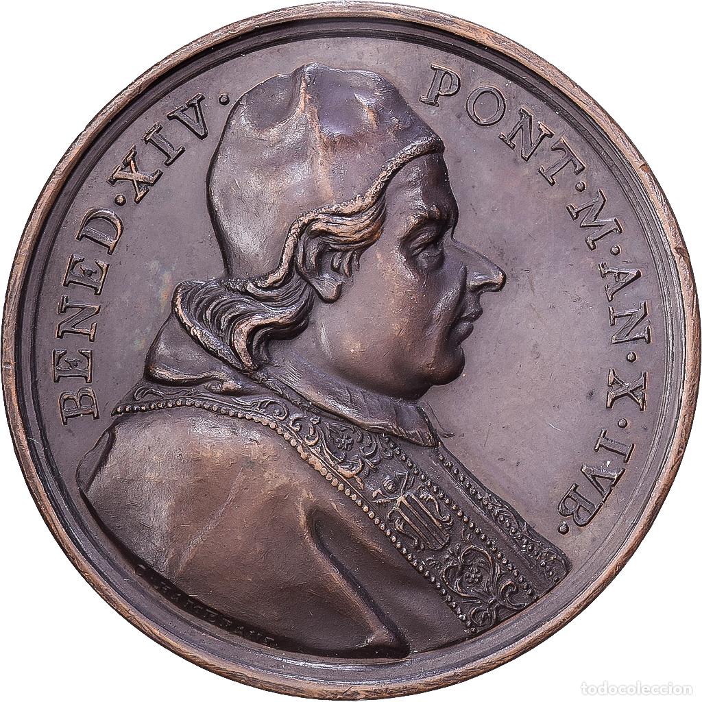 Medallas tem&aacute;ticas: [#1215608] CIUDAD DEL VATICANO, medalla, Benoit XIV, l'Ann&eacute;e Sainte, Bronce, Hamerani