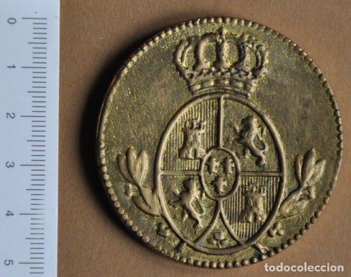 Medallas tem&aacute;ticas: MEDALLA PLACA CON EL ESCUDO DE ISABEL II DE ESPA&Ntilde;A