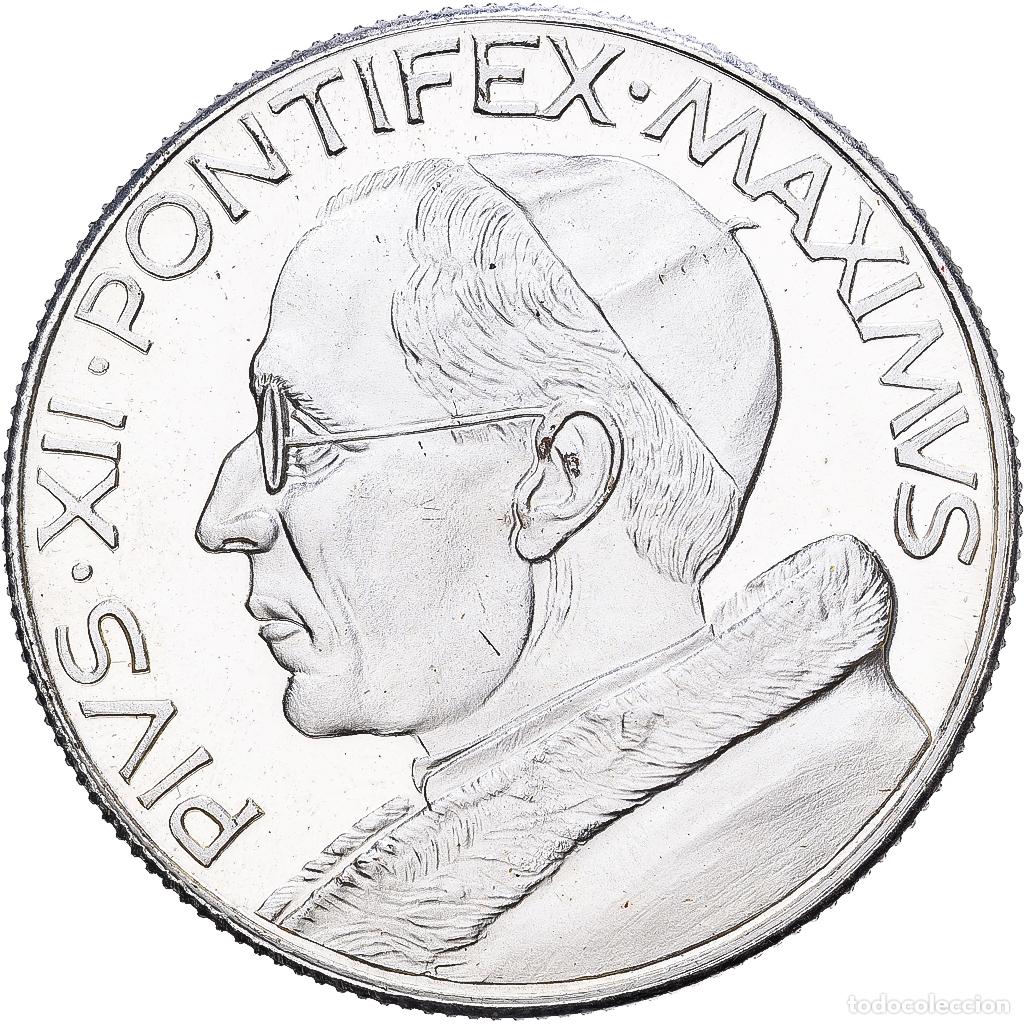 Medallas tem&aacute;ticas: [#1215381] CIUDAD DEL VATICANO, medalla, Le Pape Pie XII, Plata chapada en cobre, SC