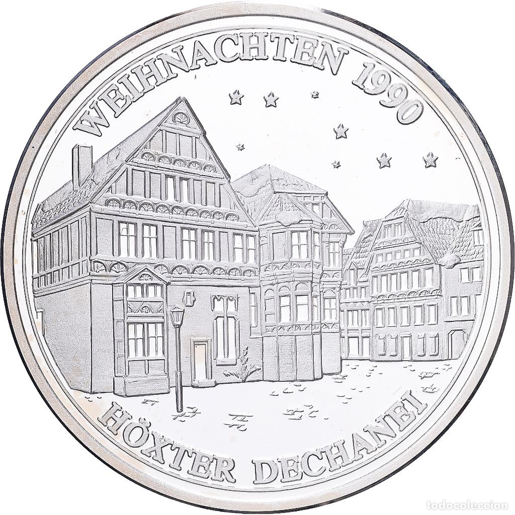 Medallas tem&aacute;ticas: [#1215386] Alemania, medalla, H&ouml;xter Dechanei, 1990, Plata, FDC